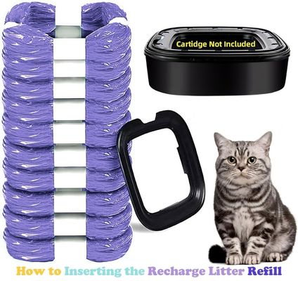 Good price Disposable Cat Litter Refill Bags Purple Diaper Pail Replacement Bags Anti Odor online