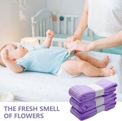 Good price 7 Layer Nappy Bin Refill Cassettes Purple Lavender Diaper Bag Refills Customized Length Diaper Pails Refill Bags online