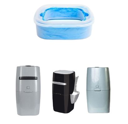 Harga yang bagus HDPE Popok Keranjang Kantong Isi ulang Kartrid Nappy Bin Disesuaikan Warna Biru 8-paket Kantong Isi ulang Nappy Bin on line