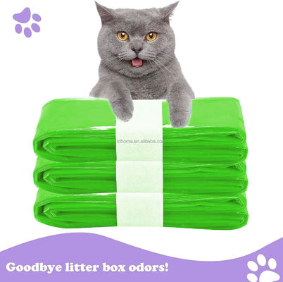 Harga yang bagus PE Kantong isi ulang kotoran kucing Waterproof Nappy Disposal Bag Green on line